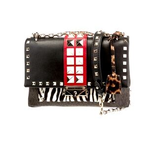 Michael Kors Leather Studded Crossbody Purse